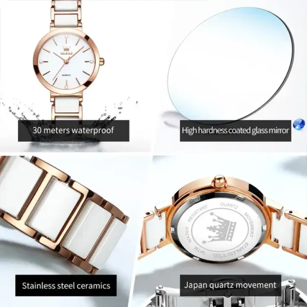 OLEVS 5877 Quartz Stainless Steel Watch For Women - Image 5