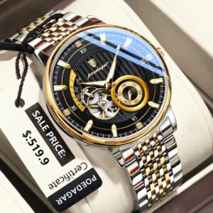POEDAGAR 1416 Top Luxury Automatic Mechanical Stainless Steel Men's Watch