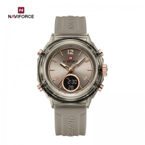 NAVIFORCE 7109  Women Watch Luxury Silicone Original  Digital LED Date Week Wristwatch