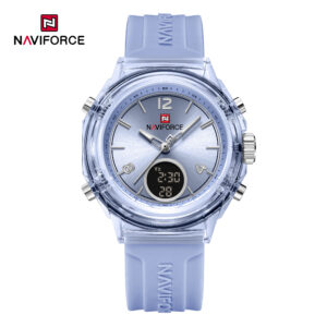 NAVIFORCE 7109  Women Watch Luxury Silicone Original  Digital LED Date Week Wristwatch