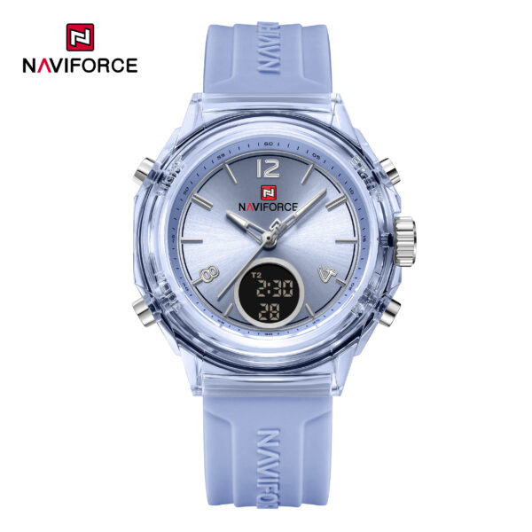 NAVIFORCE 7109  Women Watch Luxury Silicone Original  Digital LED Date Week Wristwatch