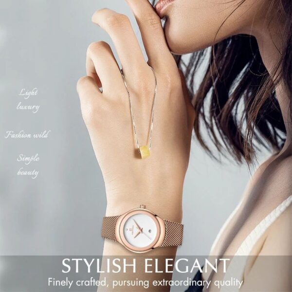 NAVIFORCE 5004 Quartz Ultra Thin Woman Watch - Image 4