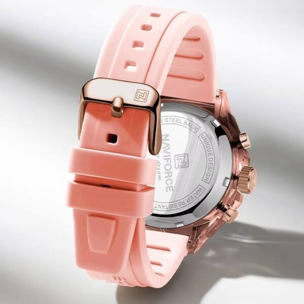 NAVIFORCE 7109  Women Watch Luxury Silicone Original  Digital LED Date Week Wristwatch - Image 5