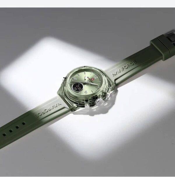 NAVIFORCE 7109  Women Watch Luxury Silicone Original Digital LED Date Week Wristwatch - Image 3