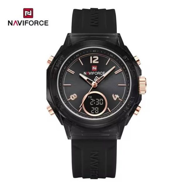 NAVIFORCE 7109  Women Watch Luxury Silicone Original Digital LED Date Week Wristwatch