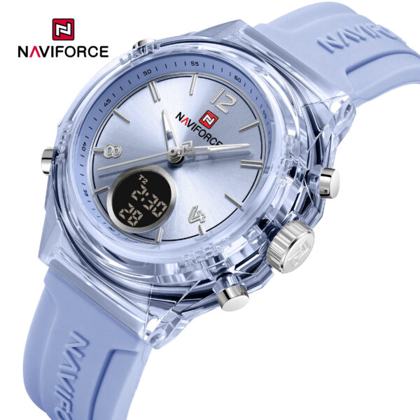 NAVIFORCE 7109  Women Watch Luxury Silicone Original  Digital LED Date Week Wristwatch - Image 2