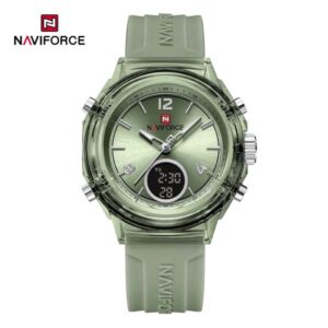 NAVIFORCE 7109  Women Watch Luxury Silicone Original Digital LED Date Week Wristwatch