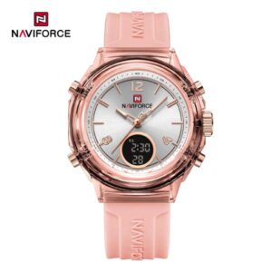 NAVIFORCE 7109  Women Watch Luxury Silicone Original  Digital LED Date Week Wristwatch