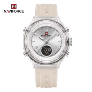 NAVIFORCE 7109  Women Watch Luxury Silicone Original  Digital LED Date Week Wristwatch