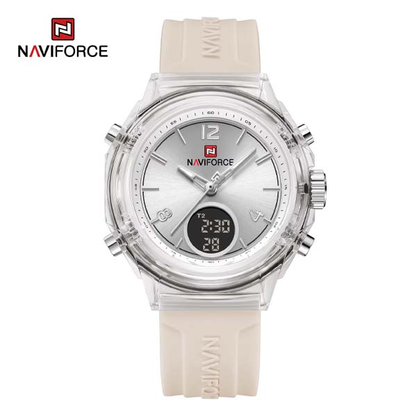 NAVIFORCE 7109  Women Watch Luxury Silicone Original  Digital LED Date Week Wristwatch