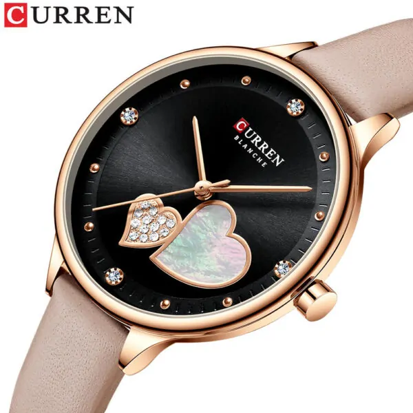 CURREN 9077 Women’s Quartz Watches Wristwatch Leather - Image 2