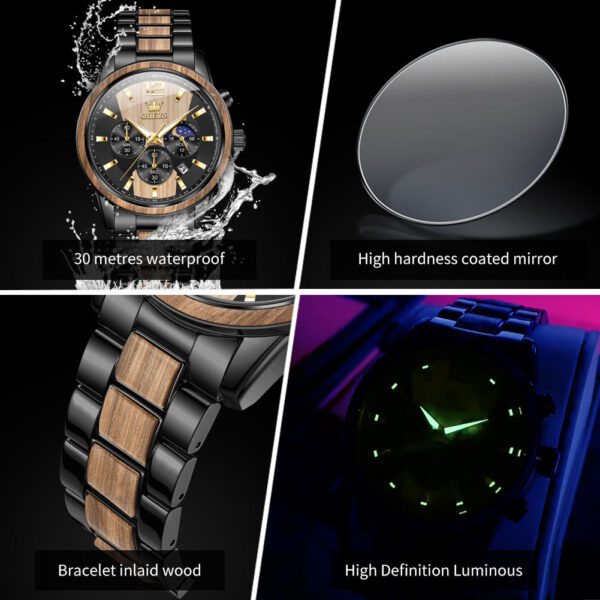 OLEVS 3645 Original Quartz Chronograph Watch - Image 4