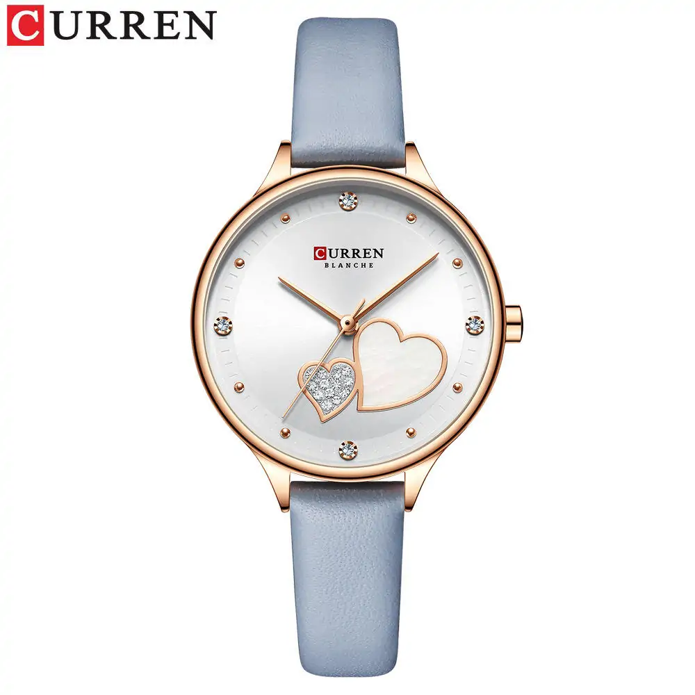 CURREN 9077 Women’s Quartz Watches Wristwatch Leather - Image 3