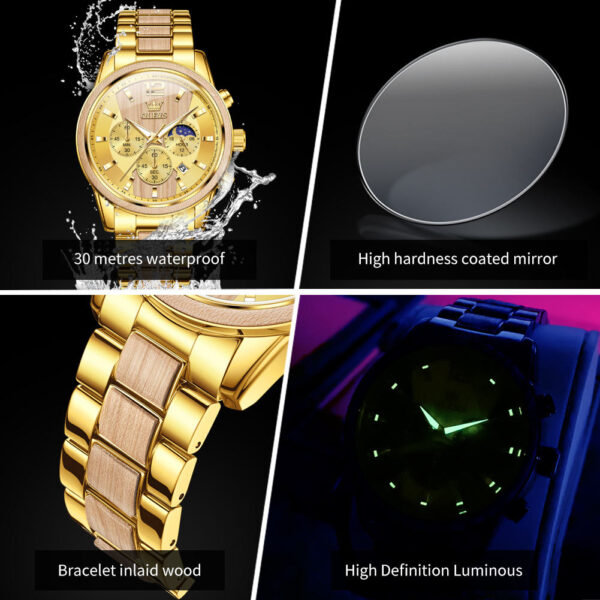 OLEVS 3645 Original Quartz Chronograph Watch - Image 5