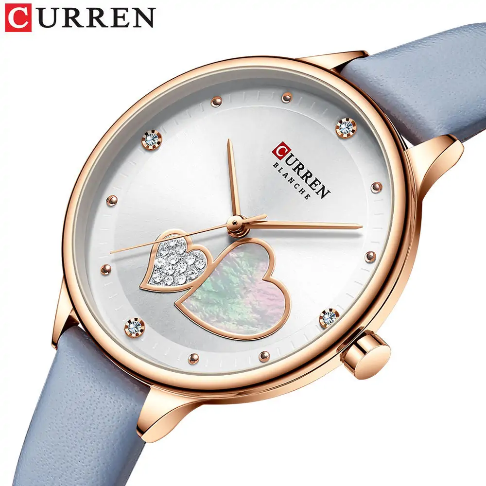 CURREN 9077 Women’s Quartz Watches Wristwatch Leather - Image 2