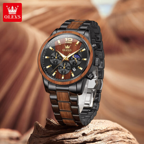 OLEVS 3645 Original Quartz Chronograph Watch - Image 3