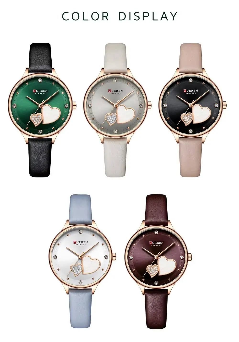 CURREN 9077 Women’s Quartz Watches Wristwatch Leather - Image 4