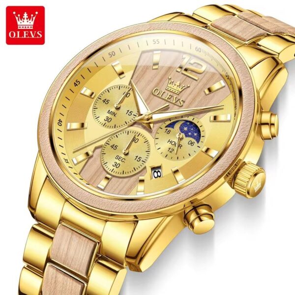 OLEVS 3645 Original Quartz Chronograph Watch - Image 2