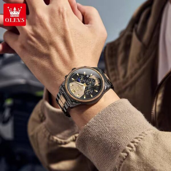 OLEVS 3645 Original Quartz Chronograph Watch - Image 3