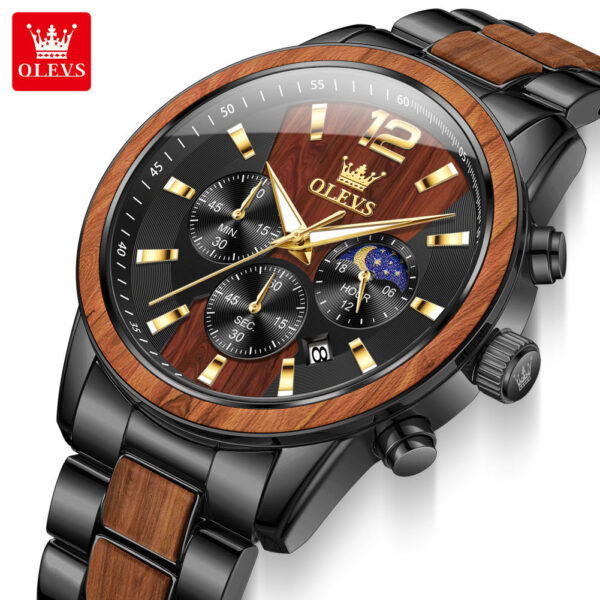 OLEVS 3645 Original Quartz Chronograph Watch - Image 2