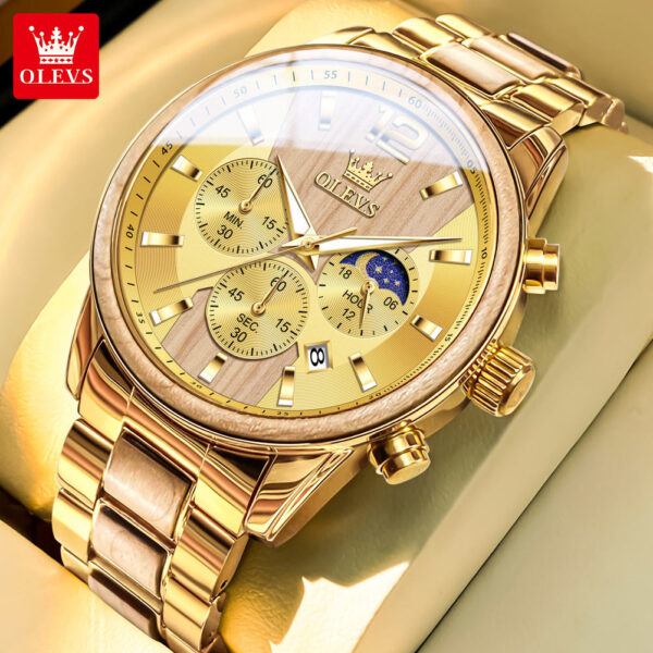 OLEVS 3645 Original Quartz Chronograph Watch