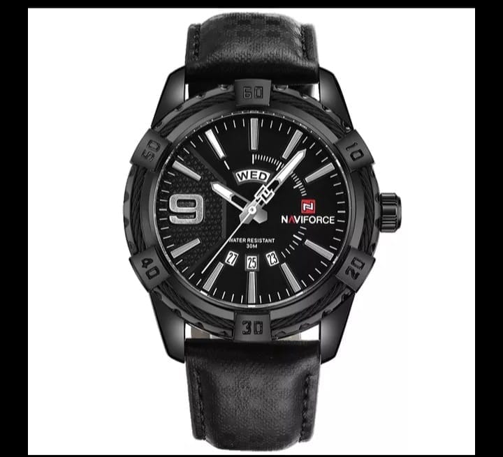 Naviforce 9117 Leather premium watch for  men