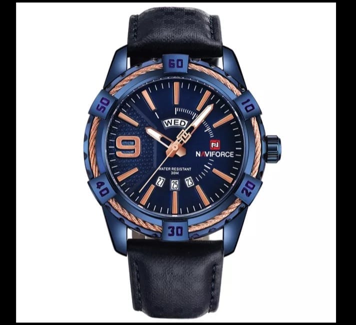 Naviforce 9117 Leather premium watch for  men
