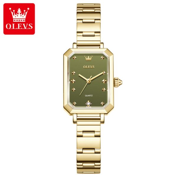 Olevs 5660 3D Sparkling Small Square Ladies Watch