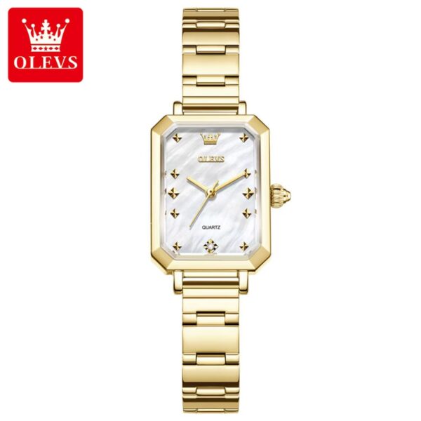 Olevs 5660 3D Sparkling Small Square Ladies Watch
