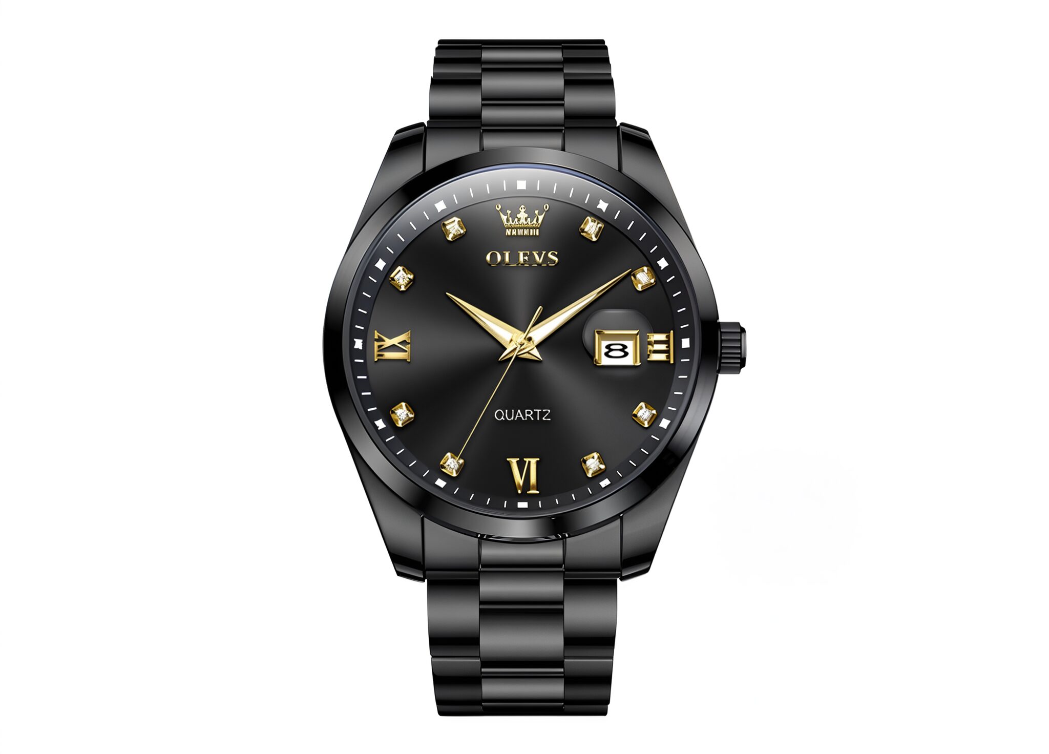 Olevs 3709G Stainless Steel Analog Wrist Watch For Men
