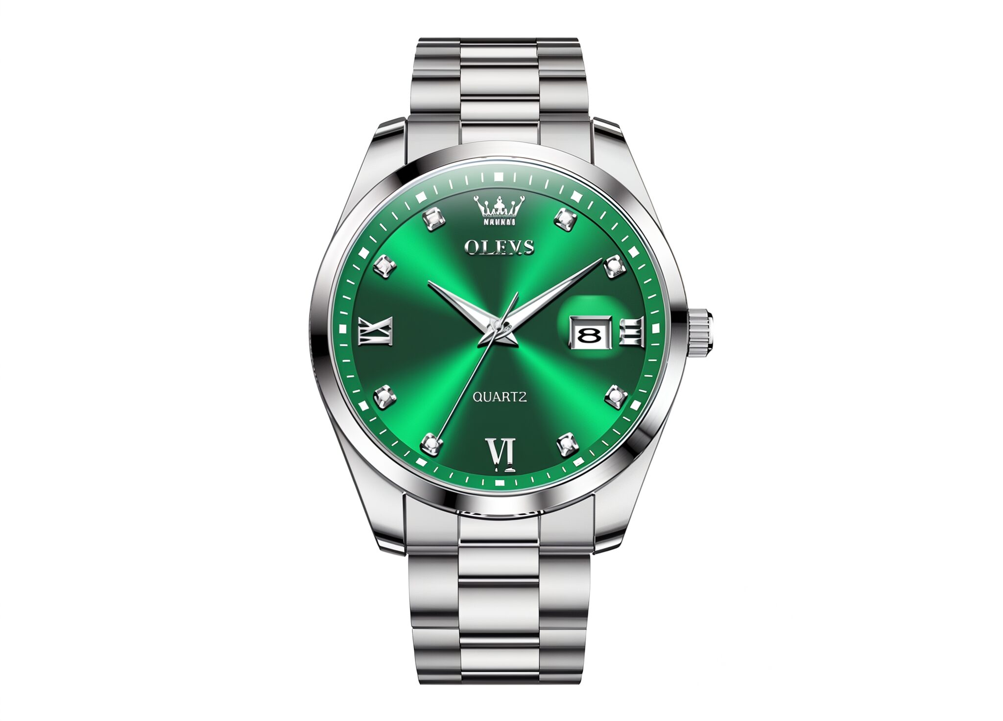 Olevs 3709G Stainless Steel Analog Wrist Watch For Men