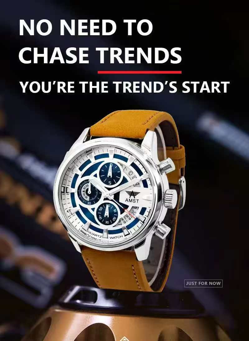 AMST 3068 Premium Water Resistant Men's Watch - Image 3