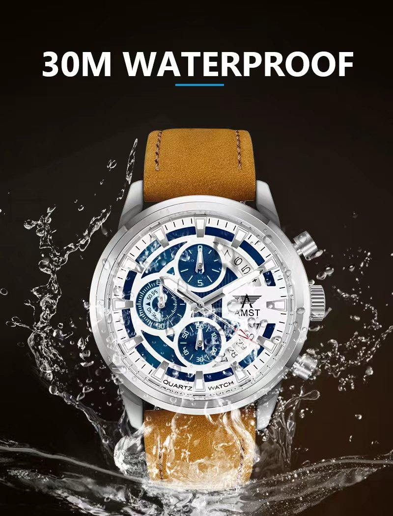 AMST 3068 Premium Water Resistant Men's Watch - Image 5